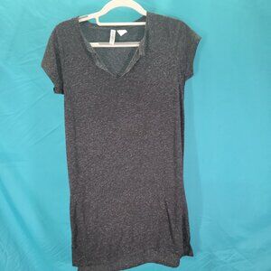 H&M Divided Womens Basic Dress Short Sleeve V-Neck Charcoal Gray Size S